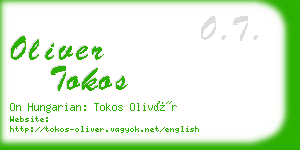 oliver tokos business card